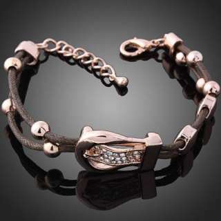 ARINNA Swarovski white Crystal belt new hinge Bracelet  