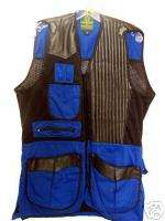 Clays Shooting Vest Royal Blue mesh/cloth vest SMALL  