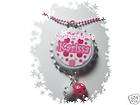 CUSTOM Tie Dye Name or Initial Ball Chain Bottle Cap Necklace HOT Pink 