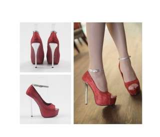 2012 NEW Luxury (BIG 8CM) Womens Super High Heel Shoes Pump Platform 4 