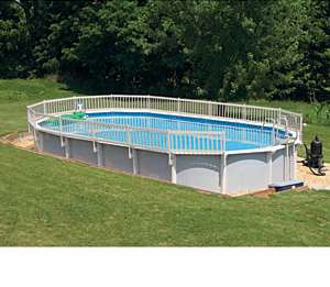  Swimming Pool Safety Fence 24 Tall 8 Sections (White) Kit A  