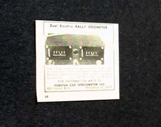 Dual Electric Rally Odometer 1958 print Ad  