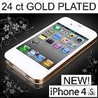 Apple iPhone 4S 16GB (Latest Model & Unlocked) White 24ct Gold Plated 