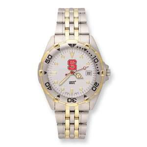  Mens NC State University All Star Stainless Band Watch 