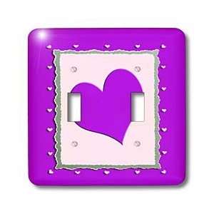 Beverly Turner Heart Design   Purple Heart Frame   Light Switch Covers 