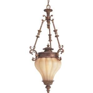 Progress Lighting P3423 02C One Light Foyer Fixture with Washed Amber 