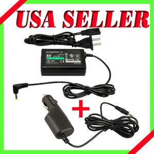 New Home AC Wall Power Charger + Car Charger for SONY PSP 1000 2000 