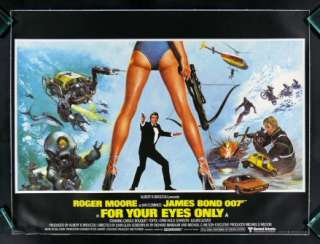 FOR YOUR EYES ONLY * UK BRITISH JAMES BOND MOVIE POSTER  