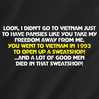 You went to Vietnam in 1993 to open up a sweatshop china Its Sunny 