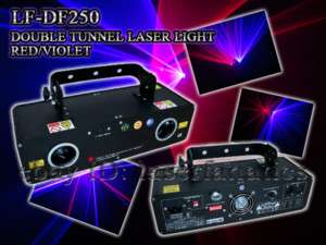 DJ 250mW Red Violet Blue Double 2 Tunnel Laser Light  