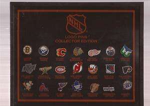 NHL HOCKEY LOGO PINS COLLECTOR EDITION 21 TEAMS FRAMED, TEAMS 1988 