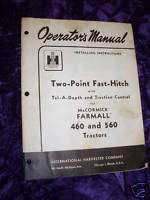 International 2 Point Fast Hitch Operators Manual  
