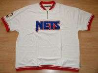 AUTHENTIC NEW JERSEY NETS THROWBACK SHIRT JACKET 3XL  