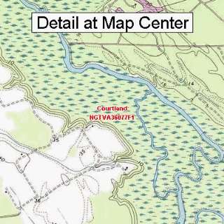   Topographic Quadrangle Map   Courtland, Virginia (Folded/Waterproof