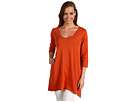 Allen Allen 3/4 Sleeve V Angled Tunic at 