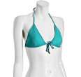 vitamin a aqua stripe reversible bow peep halter bikini top