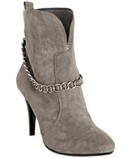 BCBGeneration steel grey suede chain detail Finito booties   