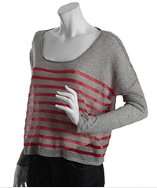 BCBGeneration lollipop striped linen blend boxy sweater style 