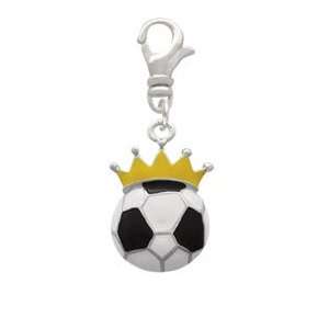  Soccerball Crown Clip On Charm Arts, Crafts & Sewing