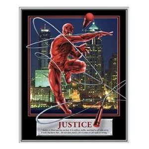  Justice   Daredevil Superhero Motivational Framed Print 18 