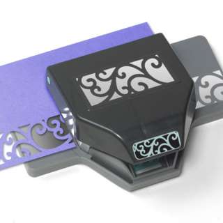 Creates a continuous die cut border design up to two and a half times 