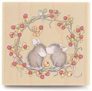 House Mouse Wreath Love 02 Rubber Stamps Stampabilities  