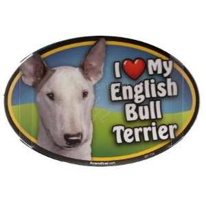  Dog Breed Image Magnet Oval English Bull Terrier Pet 