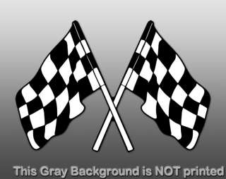   Flags Sticker  decal vinyl shape shaped car nascar race fun check