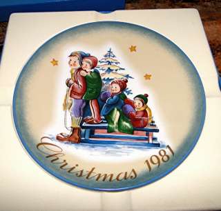 1981 Berta Hummel SCHMID CHRISTMAS Collector PLATE  