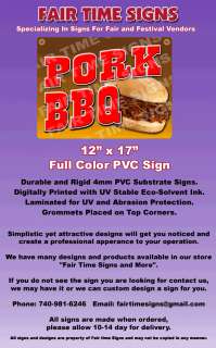 PORK BBQ SIGN   Concession Trailer, Stand, Restaurant  