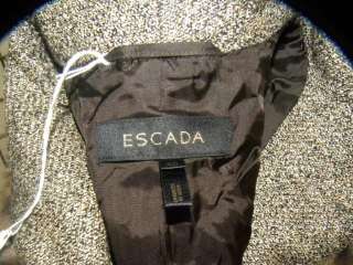 ESCADA brown tweed dress suit w/ MINK FUR trim 40/10  