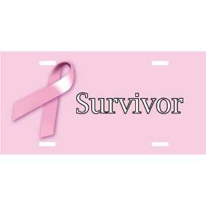    Custom Breast Cancer Survivor License Plate