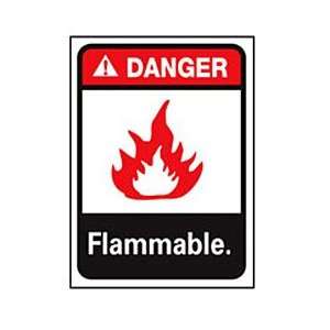 Graphic Signs   Danger Flammable   Plastic 10W X 14H  