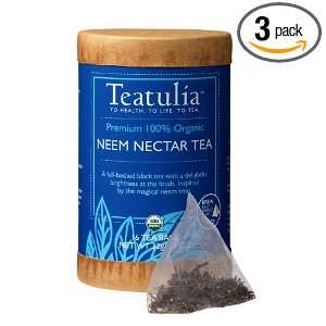   Black Tea with Organic Neem, 16 Count Pyramid Tea Bags (Pack of 3