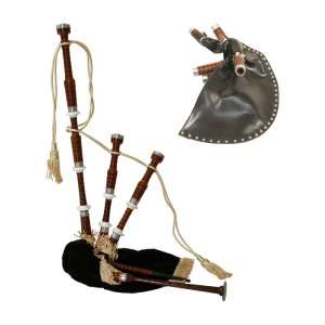BAGPIPE Black Rosewood Syn Bag BAGPIPES Pipes New  