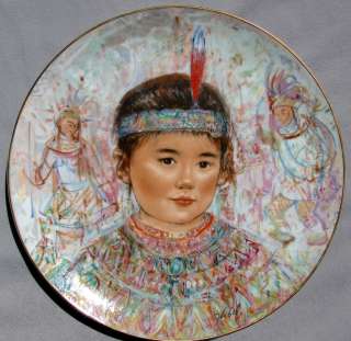 EDNA HIBEL plate NOBILITY of CHILDREN CHIEF RED FEATHER  