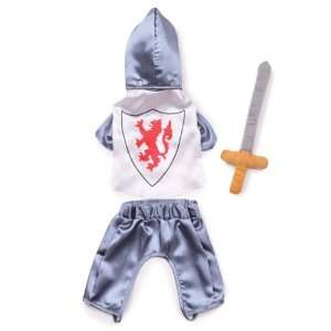   & Zoey Polyester Knight Dog Costume, XX Small, Silver