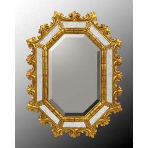 Spanish Gilt Mirror In Gold Frame With Rust Undertones  