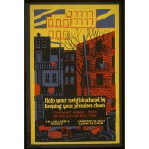  WPA Poster Help your neighborhood by keeping your premises 