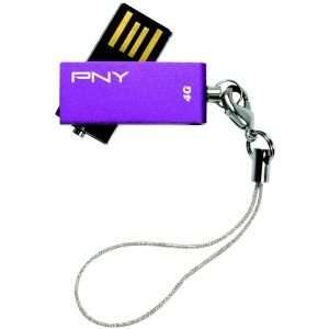   GB MICRO SWIVEL ATTACH USB FLASH DRIVE (PLUM)