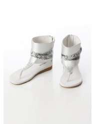 New Spring 2011* LAmour   SILVER Belted Sandal w/ Bling (Big Girl 2)