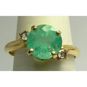  Divine Colombian Emerald & Diamond Ring 