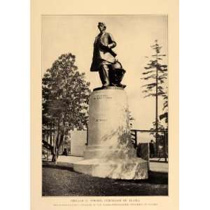 1909 William Seward Statue Volunteer Park Seattle Print   Original 