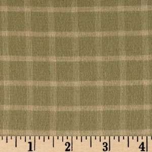  44 Wide Acorn Hollow Woven Brushed Flannel Plaid Sage 