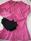 NEW~GIRLS PURPLE & PINK ROSES FLORAL DRESS W/BLACK LEGGINGS~LS~SIZE 6 
