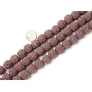  14mm round dark purple lava rock beads strand 15 Jewelry 