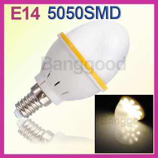 5W Candle E14 Warm White 12 SMD 5050 LED Light Bulb  