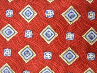 LOT 2 JOSEPH A. BANK Red Yellow Printed Silk Neckties  