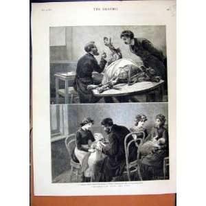   1883 Vaccination Lymph Calf Infants Doctor Vet Print