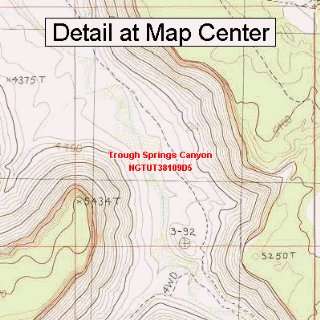 USGS Topographic Quadrangle Map   Trough Springs Canyon, Utah (Folded 